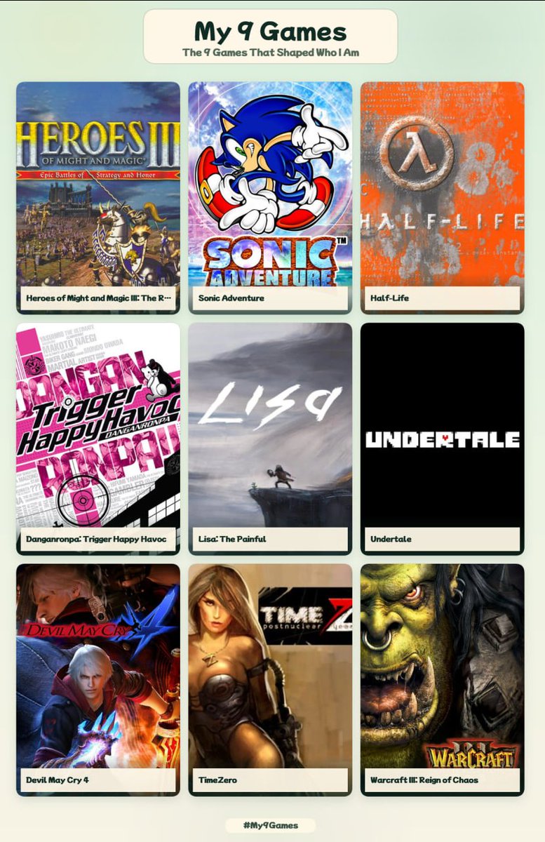 LZNEWTOO2's tweet photo. 9 games that shaped me https://t.co/DqEc09B0dQ