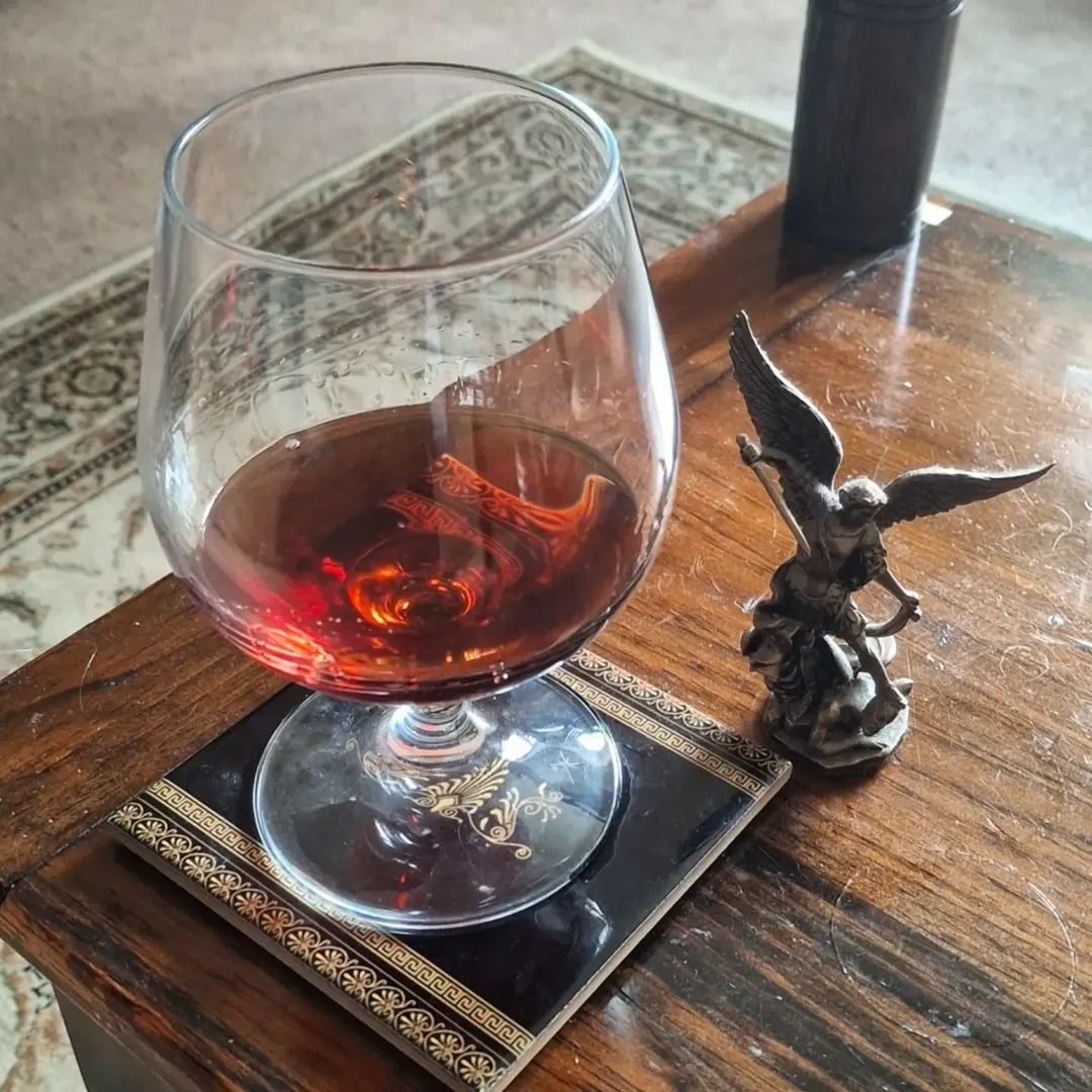 RockStrEcclesia's tweet photo. An Irish legend holds that blackberries sour after today--gee thanks, Satan. So we're raising the last of the blackberry brandy from this year's sangria (my favorite ingredient, btw). Saint Michael the Archangel, defend us in battle! 😊 #TheHolyArchangels #Michaelmas https://t.co/2lgDyzQkCQ