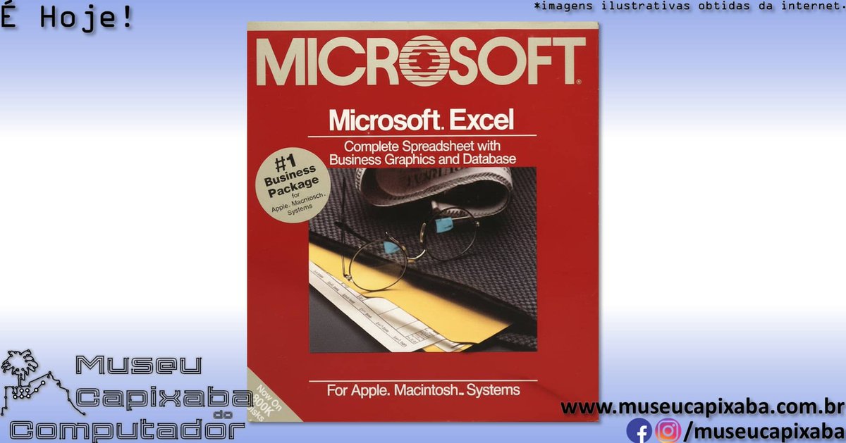 museucapixaba's tweet photo. É hoje! A planilha eletrônica Microsoft Excel de 1985.
+em https://t.co/cMPyZ3dGoS
#MuseuCapixaba #mcc #éhoje #museu #Retro #OTD #OnThisDay #Microsoft #Excel #Multiplan #ElectronicPaper #CharlesSimonyi #DougKlunder #AppleII #Macintosh #CPM #Lotus123 #IBMPC #AppleWorks #Visicalc https://t.co/VAwRPKztBP