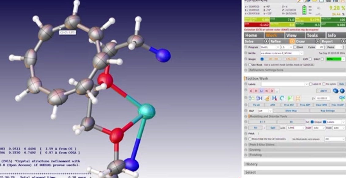 StawskiWojtek's tweet photo. A new video in my serious about crystal structure refinement just dropped: disorder of COT radical anion about symmetry element! I recently collected data for this samplea and thought it's quite good for teaching purposes. https://t.co/Pb07eJx9PU https://t.co/qKg6nXvBXe