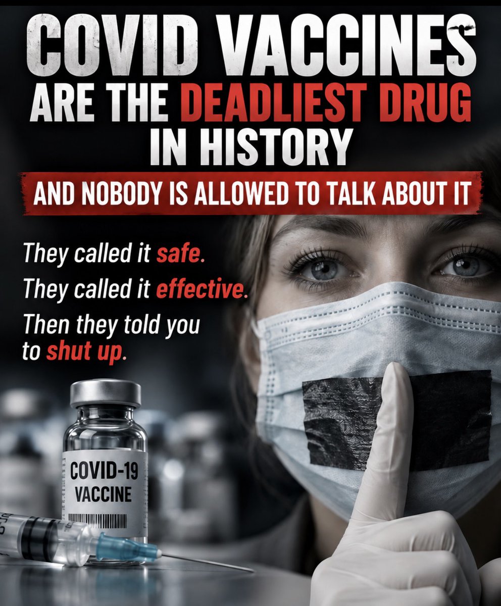 toobaffled's tweet photo. They said it was safe.

They said it was effective.

They said if you noticed the funerals you were the problem.

Now they want the next round and the same silence.

Hearts. Clots. Cancers. Sudden.

A slogan on a podium is not a safety study.

You’re not crazy for seeing it.

You’re just not allowed to say it on their channels.

Say it anyway.