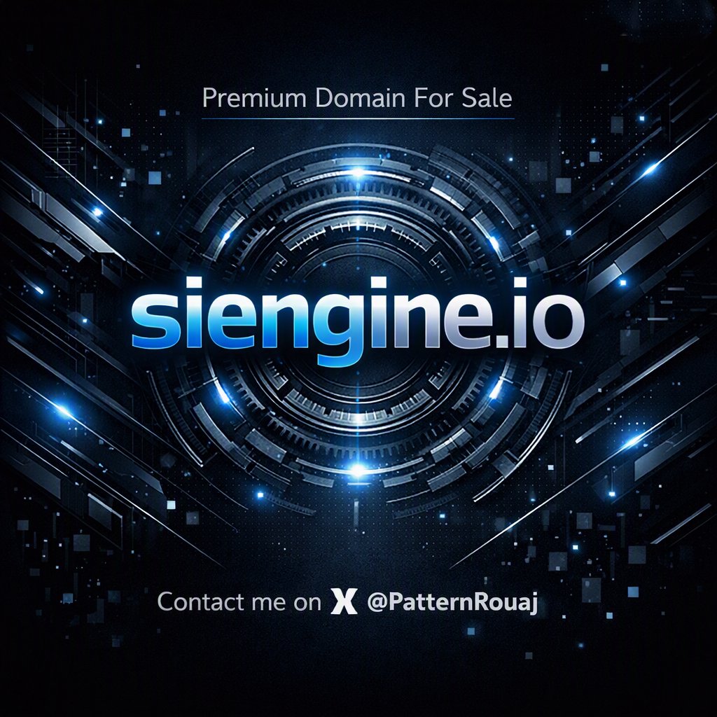 PatternRouaj's tweet photo. https://t.co/USUnGnKtwe — A premium domain engineered for next‑generation AI systems, intelligent engines, and advanced digital infrastructure.

Short, powerful, and built for companies shaping the future of automation, smart platforms, and high‑performance tech ecosystems.

A standout brand for innovators who need a name with precision, speed, and intelligence.

 Available now.

  #AI #TechDomains #Automation #IntelligentSystems #DigitalAssets #DomainForSale #siengine