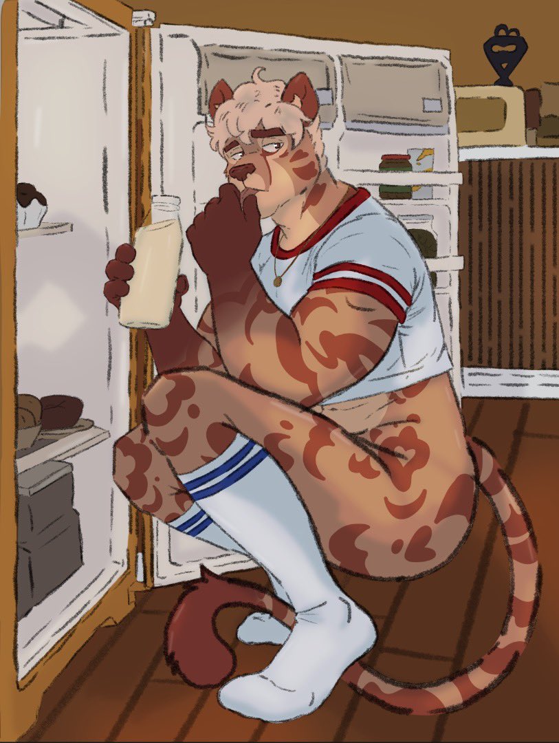 Huskyralvar's tweet photo. "Just me, the fridge light, and all these big feelings"

Commission for @octoprichaP3 https://t.co/Qea10AYodI