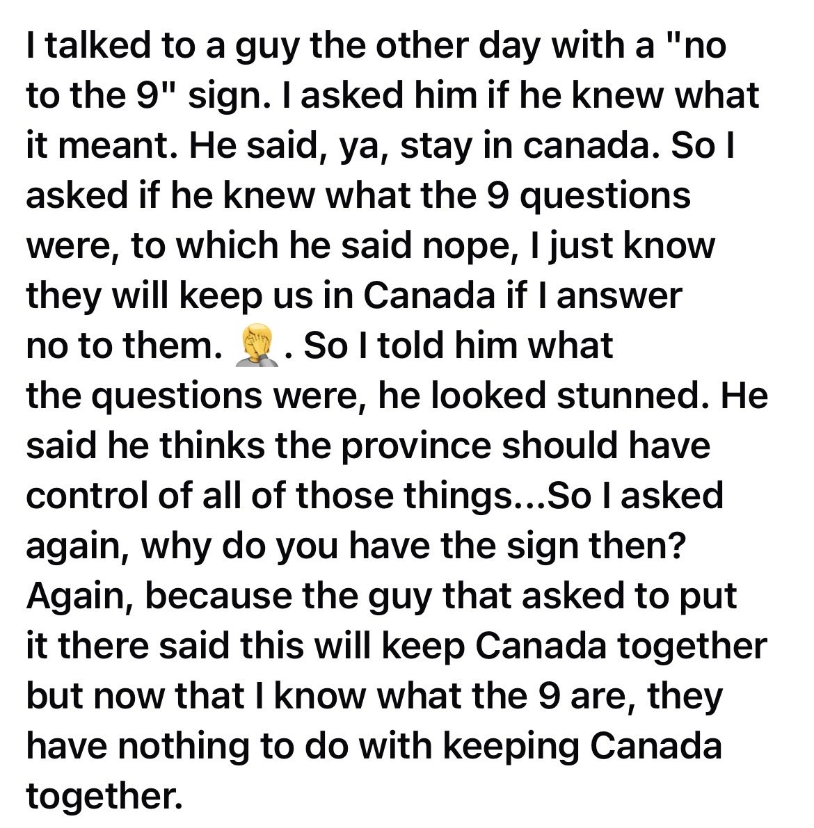 mutchluv's tweet photo. #informeddecisions @RebelNewsOnline in Alberta group promoting say no to the nine is purposely misleading people. Saying no will keep Alberta in Canada. Shameful. Please tell people to actually read the questions. This happened in my community ๐๐ป@edmontonjournal AB get your say https://t.co/euZf6wKkM2