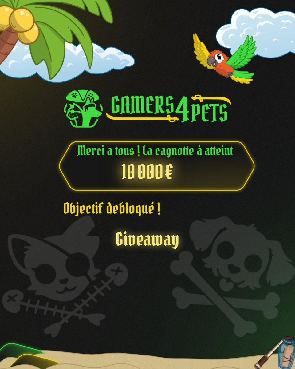 gamers4pets's tweet photo. 💰11 708€ récoltés en moins de 3H pour la cause animale ! 🐾❤️
Votre générosité est juste INCROYABLE. Un immense merci pour ce démarrage complètement dingue de #Gamers4Pets ! 🥹🔥
🎁 Et parce que vous le méritez : un Giveaway de T-shirt Gamers4Pets est débloqué ! https://t.co/Dppx1uX56w