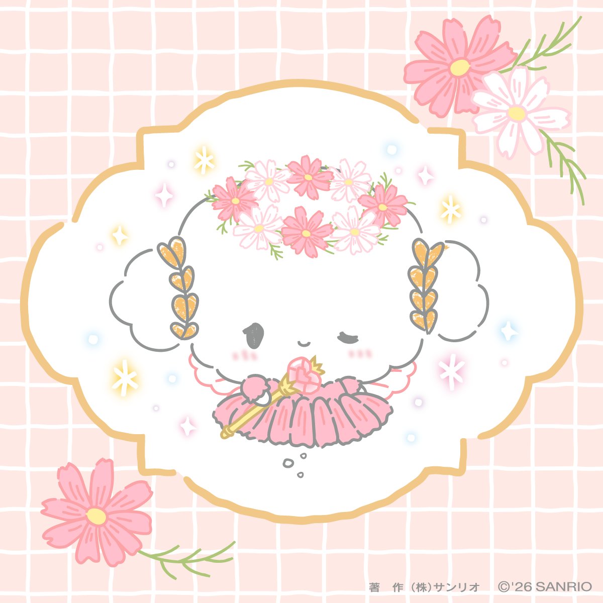 cogimyun_sanrio's tweet photo. ピンクと白のコスモスのようせいさんになってみたみゅん･･！
花言葉は「乙女の真心」みゅん･･♡
#こぎみゅん #お花の妖精さん #コスモス https://t.co/m5jC9FH4Do