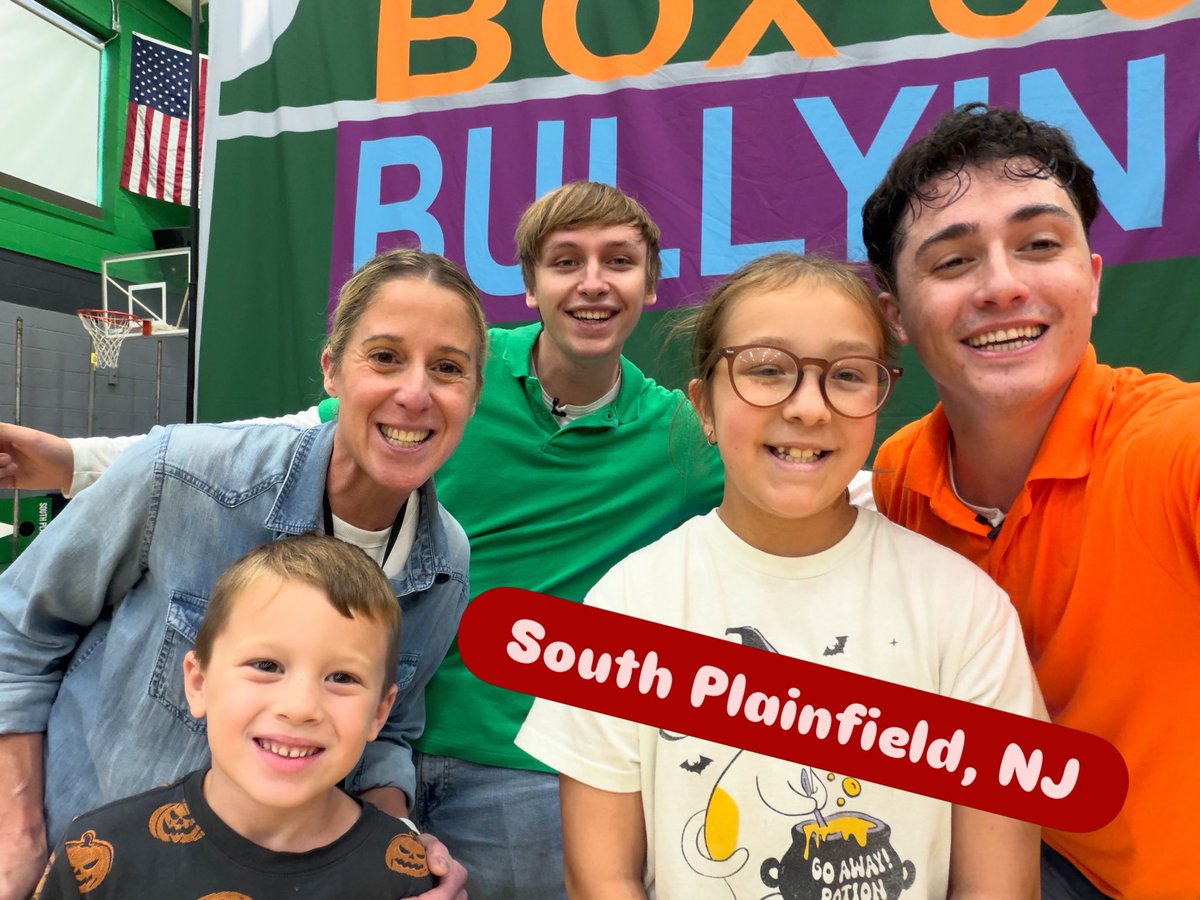 boxoutbullying's tweet photo. Day 2 in South Plainfield School District! We wrapped up our tour with two more schools today, teaching students all about bullying prevention. Thank you for a wonderful mini-tour! #boxoutbullying #tour #bullying #schoolassembly https://t.co/I4rZSsCMbu