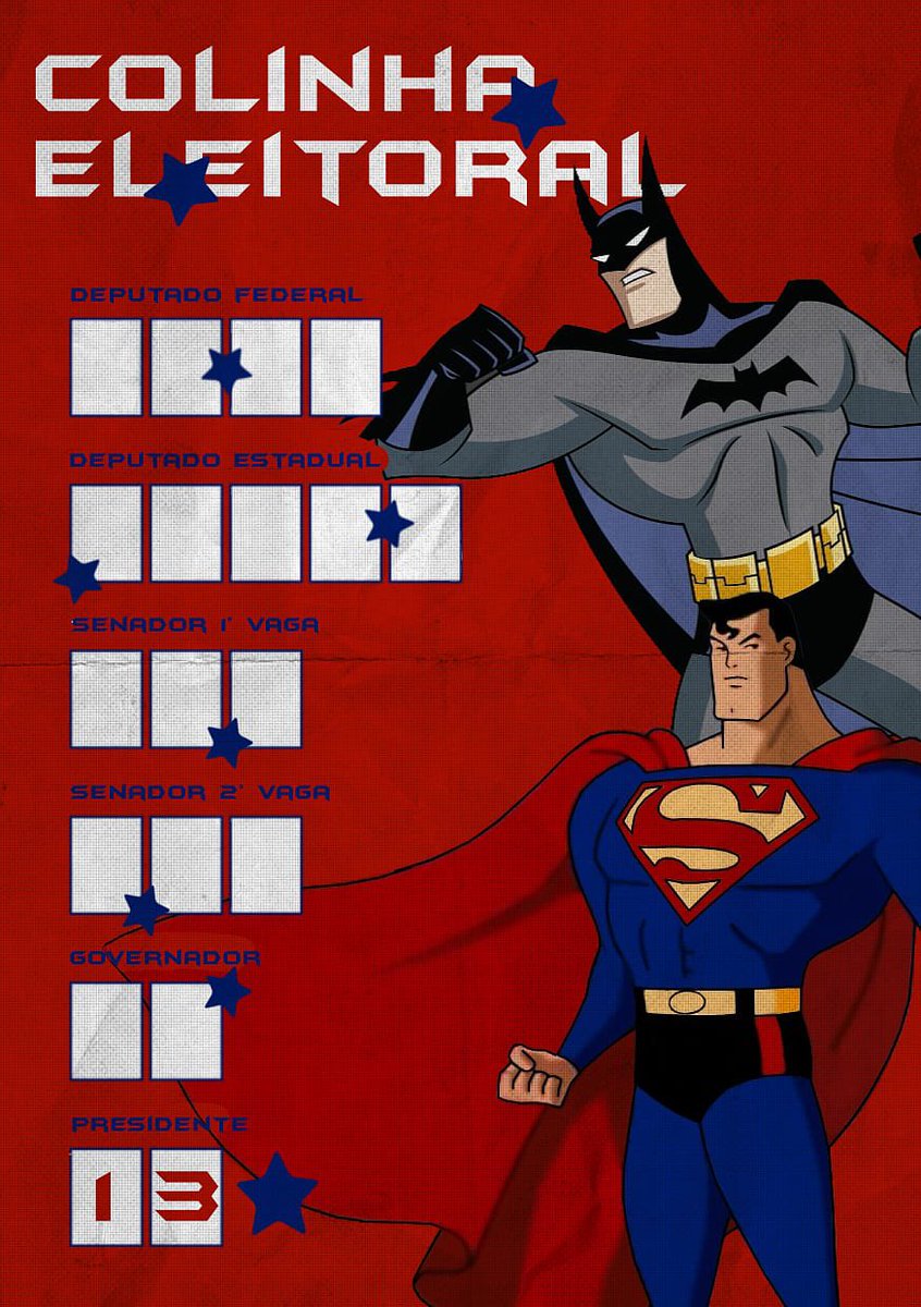 acervosuperbat's tweet photo. ☀️| COLINHA ELEITORAL

A eleição está chegando e como forma de auxiliar no processo de votação, estou disponibilizando uma colinha eleitoral dos superbat pra quem quiser.

Por favor, votem. Estamos numa situação política muito delicada e cada voto importa. #SuperbatComLula ⭐️ https://t.co/giOSWCb19D