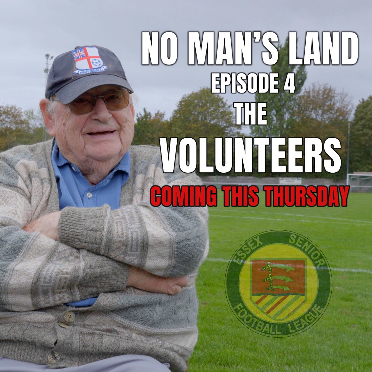 EssexSenior's tweet photo. Clubs in non league run on people who open the gates, run the club houses and deliver on the never ending list of behind the scenes essentials. 

Week after week. Year after year. Some of them for nearly 70 years.

Take them away and there's no game.

This Thursday, we shine a well deserved light on those key people: No Man's Land. Episode 4. The Volunteers.

Coming this Thursday.

#ESL #ESLNoMansLand