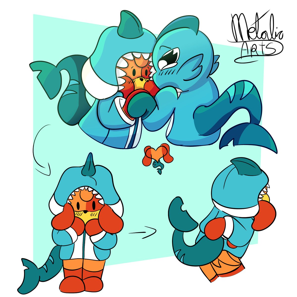 MetalicArts1103's tweet photo. 🩵x🧡

🐶🦈 What if Dogday dresses up as a shark? 🐶🦈

#poppyplaytime #smilingcritters #nightmarecritters 

Thanks @Alpha_Wolfster for the idea https://t.co/Ii742aeT6P