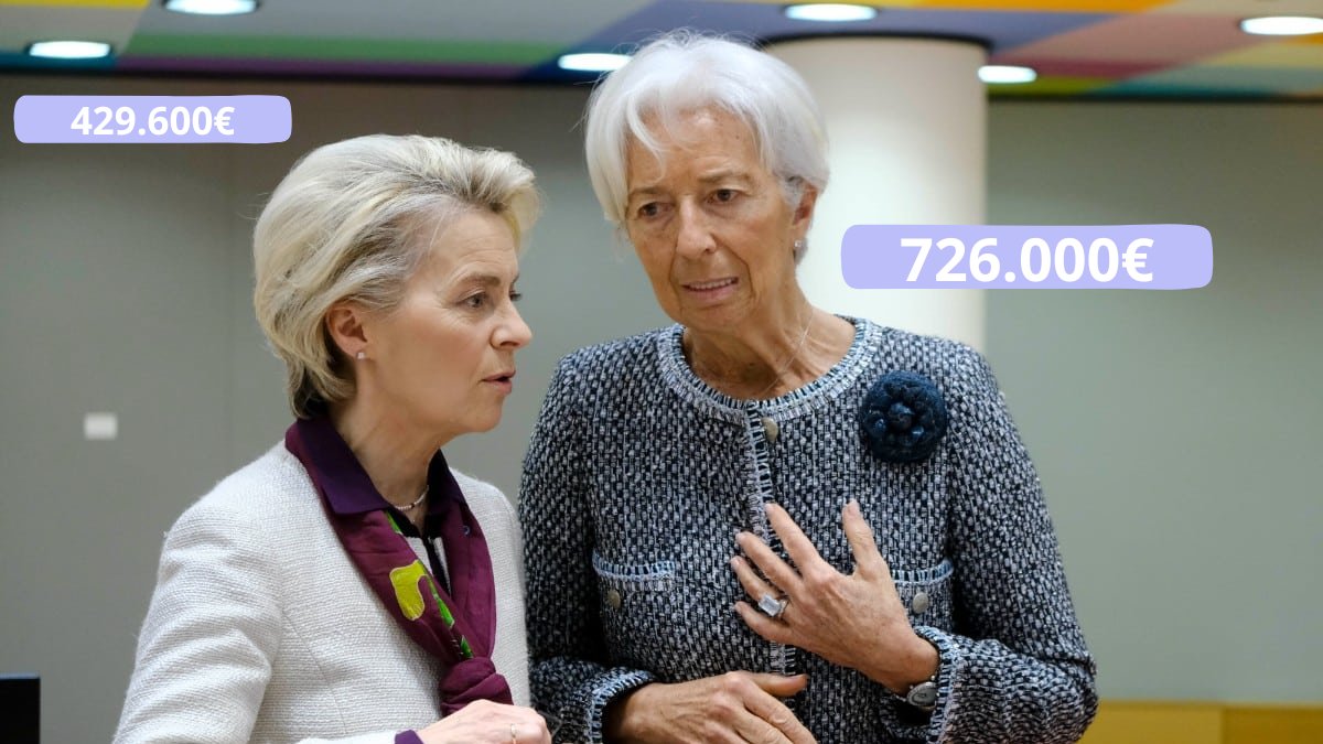 dejanirasilveir's tweet photo. Von der Leyen: condenada por el 'Pfizergate', cobra 429.600 euros al año.
Lagarde: condenada por desvío de fondos públicos, cobra 726.000 euros al año.
Ése es el precio por el que se han vendido a Soros y el gløbalismo para destrozar Europa y acabar con nuestra libertad.

🔥🔥🔥🔥⚔️