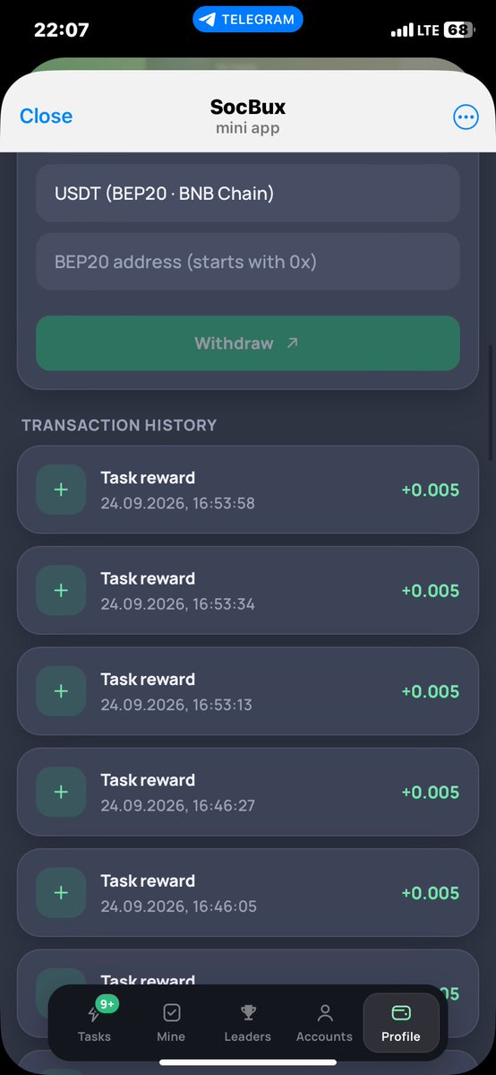 PablosAutos's tweet photo. @SocBux See date of task completion why can't o withdraw???? https://t.co/vR5lAVbZr0