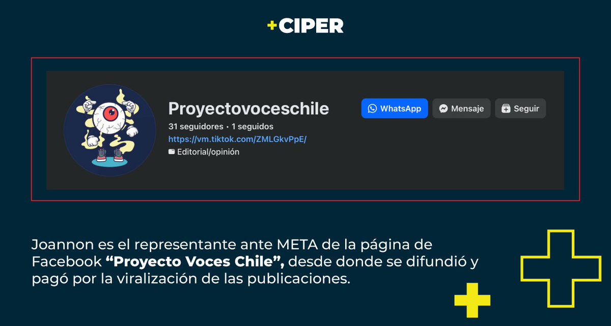 ciper's tweet photo. Andrés Joannon, uno de los estrategas de la campaña en RR. SS. del presidente Kast, fue multado por el Servel por difundir “propaganda electoral fuera de plazo” en el proceso constitucional de 2022. CIPER revisó los mensajes sancionados y detectó que existe propaganda engañosa en su contenido. Acá los detalles: