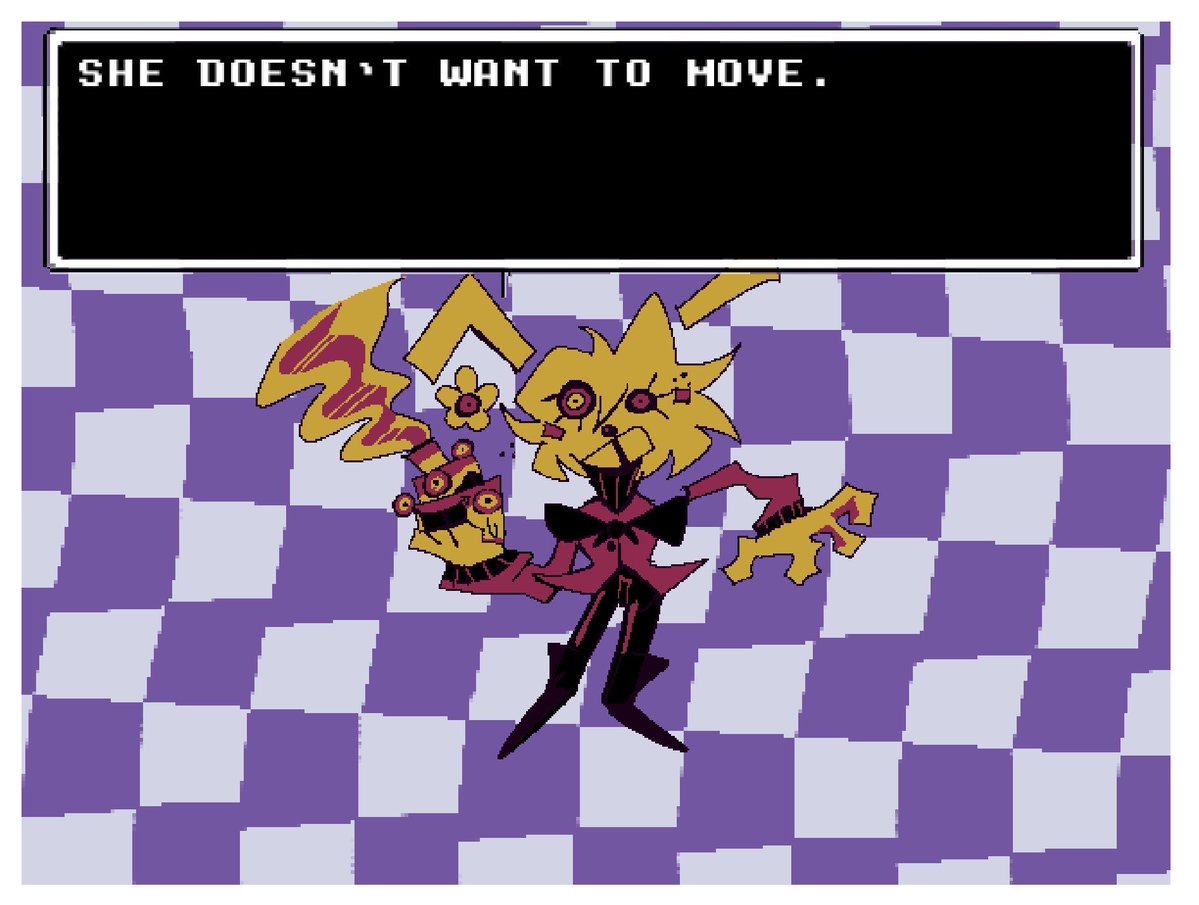 TheLassieCassie's tweet photo. SHE DOESN'T WANT TO MOVE.
#FNAF #OurHappiestDay #TheFlipside https://t.co/0qKpaPg2ky