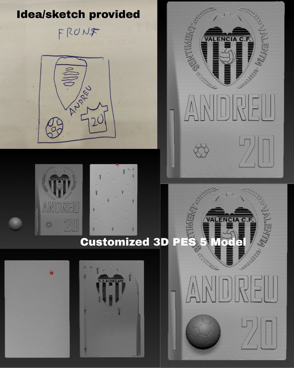 cusmax_'s tweet photo. Customized 3D PES 5 Player Plaque

Custom 3D football plaque featuring the Valencia C.F. crest, player name, jersey number, and football details, designed from a personal sketch.

#3dmodel #3dprinting #football #customdesign #stl https://t.co/yeYhr3ETiJ