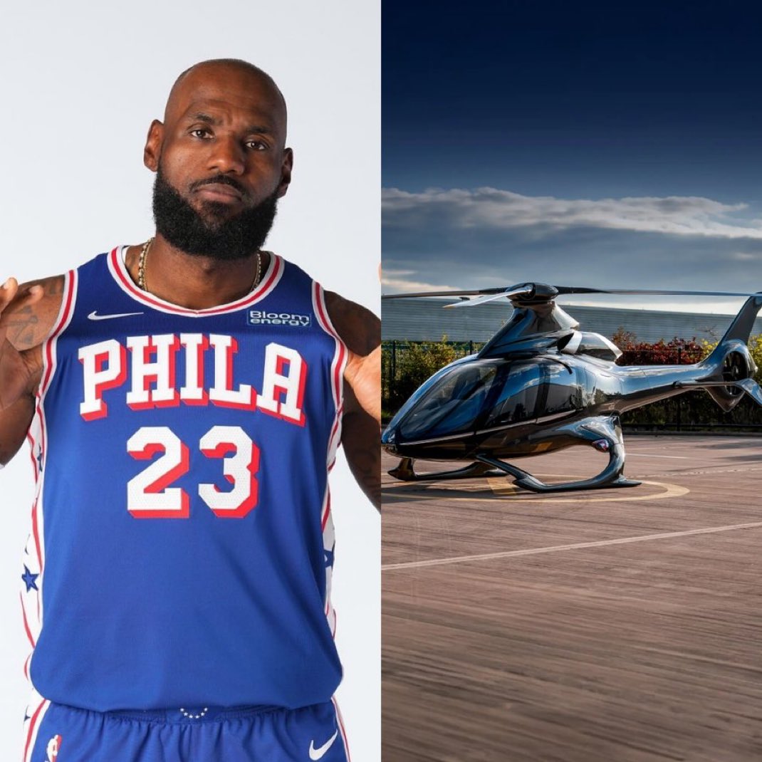 PasionBasketNBA's tweet photo. LeBron James ha confirmado que vivirá en Nueva York este año y se desplazará en helicóptero a CADA entrenamiento de los Philadelphia Sixers, ya que el viaje dura tan solo 45 minutos https://t.co/o316jBYkEk