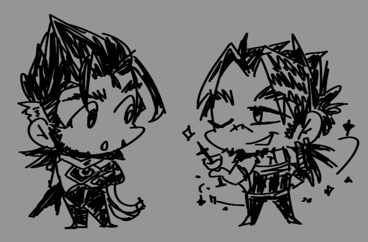 QuattroJasper's tweet photo. Emre and Jesselton chibis as a separate post. Why are they even together here? I just like them both. https://t.co/NiDYY8Df9k