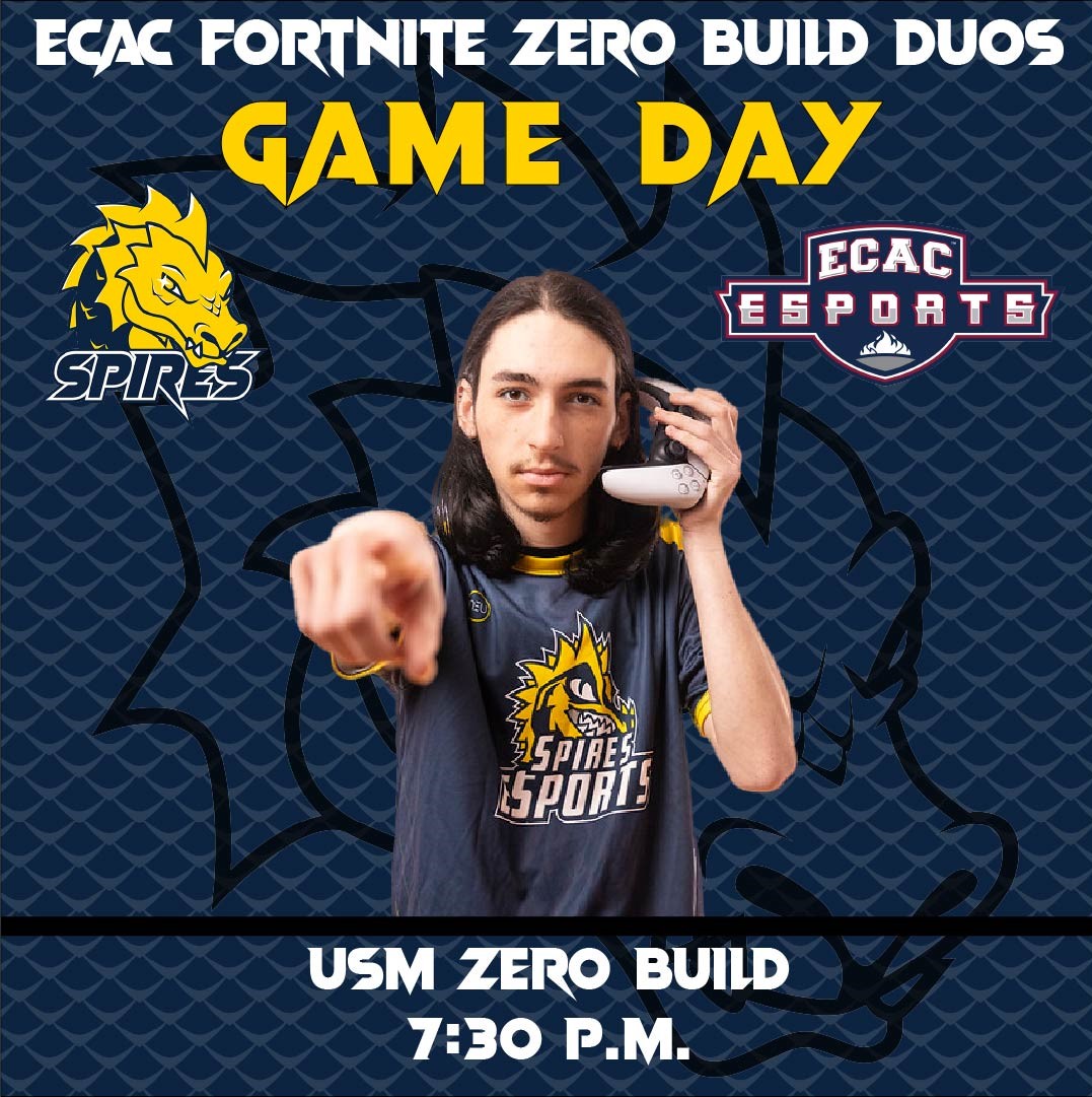 spiresesports's tweet photo. GAME DAY ❗❗❗

USM Zero Build Duos heads into Week 2 as the #8 ranked team in the country!

USM Rocket League Blue takes on Simpson College in their third NACE Swiss Match!

#RollSpires https://t.co/bDhu53oUxB