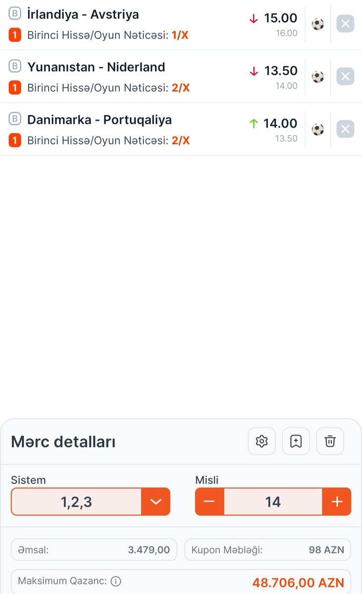 kaan_sonmez33's tweet photo. Şans bizden yana olsun takipde kalın canlar. Hep beraber kazanalım
#iddaatahminleri #iddaa #maçkolik #nesine #misli #tuttur #birebin #oley #iddaakuponu
#london #williamhill
#ladbrokes @iddaa
#tjk #atyarışı #hipodrum
#atakımı #tiyo #koptugeliyor https://t.co/V4rwdDanAl