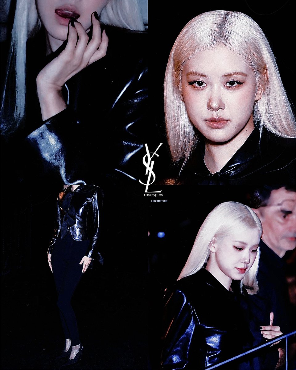 rosespics's tweet photo. rosé at the saint laurent ss27 show https://t.co/WXWDytrJTj