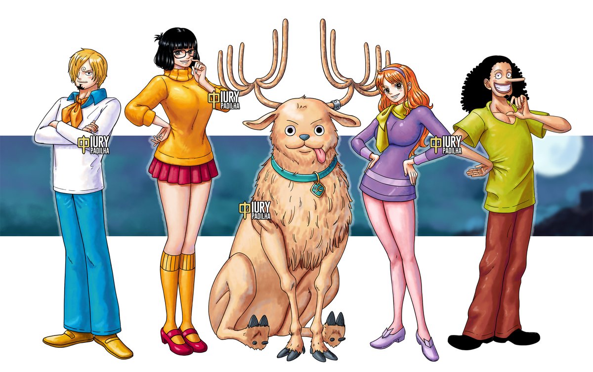 art_iurypadilha's tweet photo. Scooby Doo x One Piece as spooky season is just arround the corner https://t.co/aNQkjS9wOj