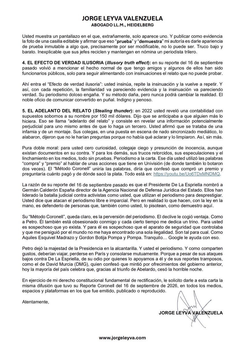 JorgeLeyva's tweet photo. Solicitud de rectificación a @DCoronell (con mención a su deshonroso y vergonzoso amigo @petrogustavo) https://t.co/P0BxP4ph3y