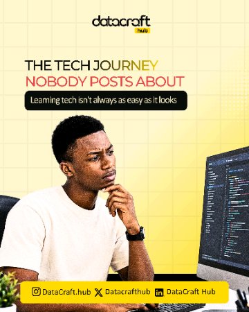 Datacrafthb's tweet photo. The tech journey looks exciting from the outside… but what does it really take to make it in tech???

It takes patience, constant learning, practice, mistakes, and the willingness to keep going even when things get confusing.

Swipe through. ➡️ https://t.co/BIAfyBY0o3