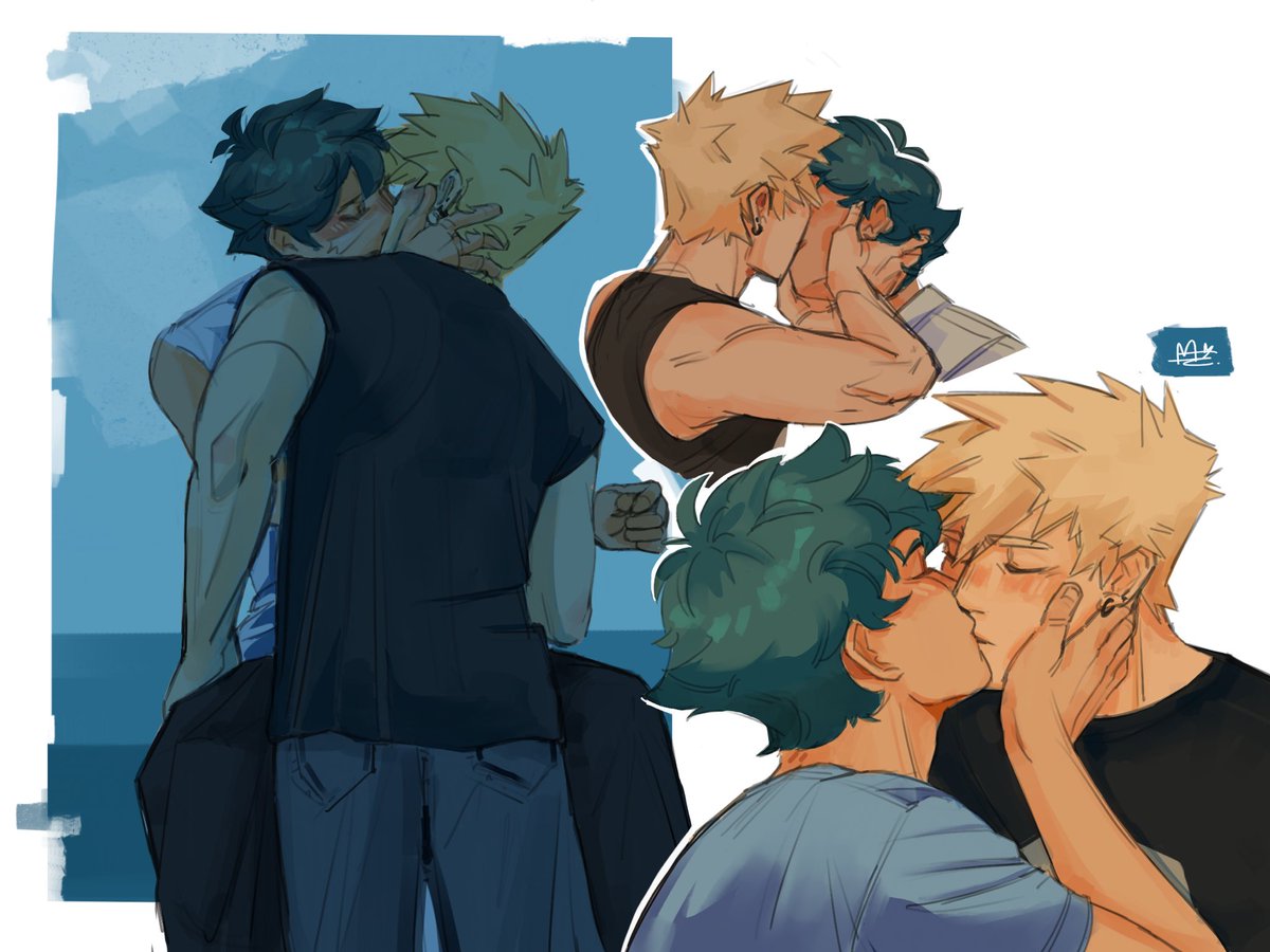 maxineasteri's tweet photo. never really draw them kissing so i had to fix that 

#bkdk https://t.co/NuaeYAf62D