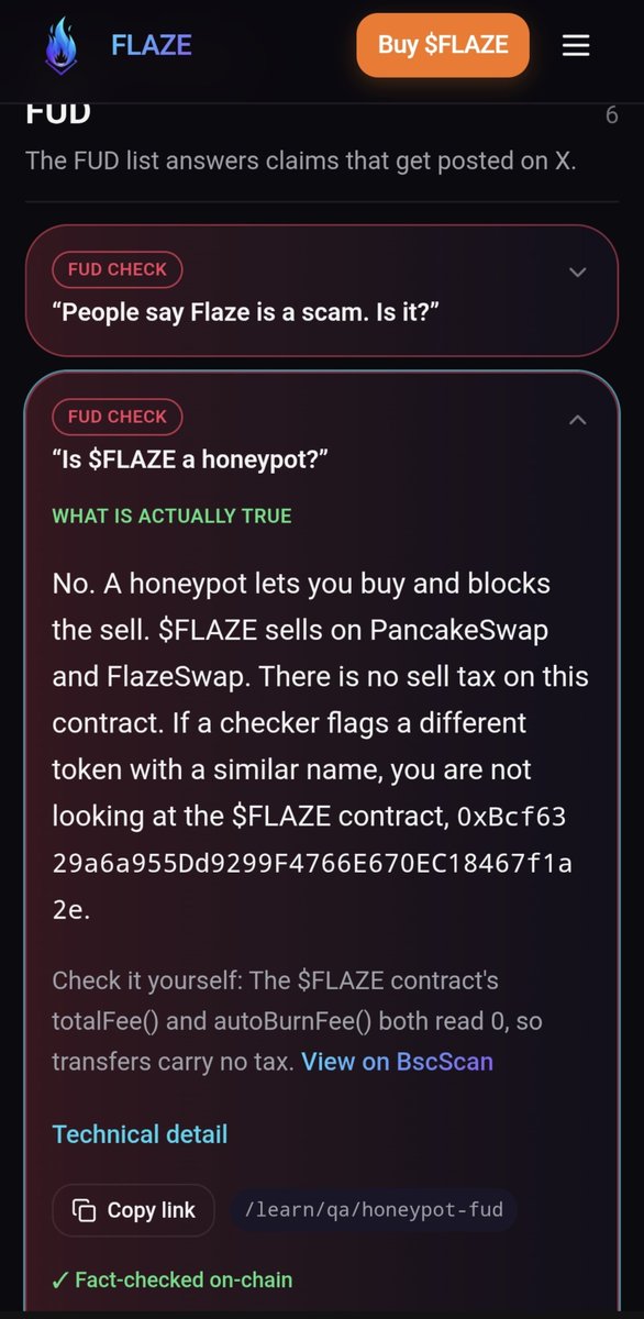 FlazeCoin's tweet photo. Our Learn will be the infomation hotspot for Flaze.
We have deployed Agents to validate this info twice a week and proovde automatic notices to the team to update any out dated info. https://t.co/Hty32ljrUD