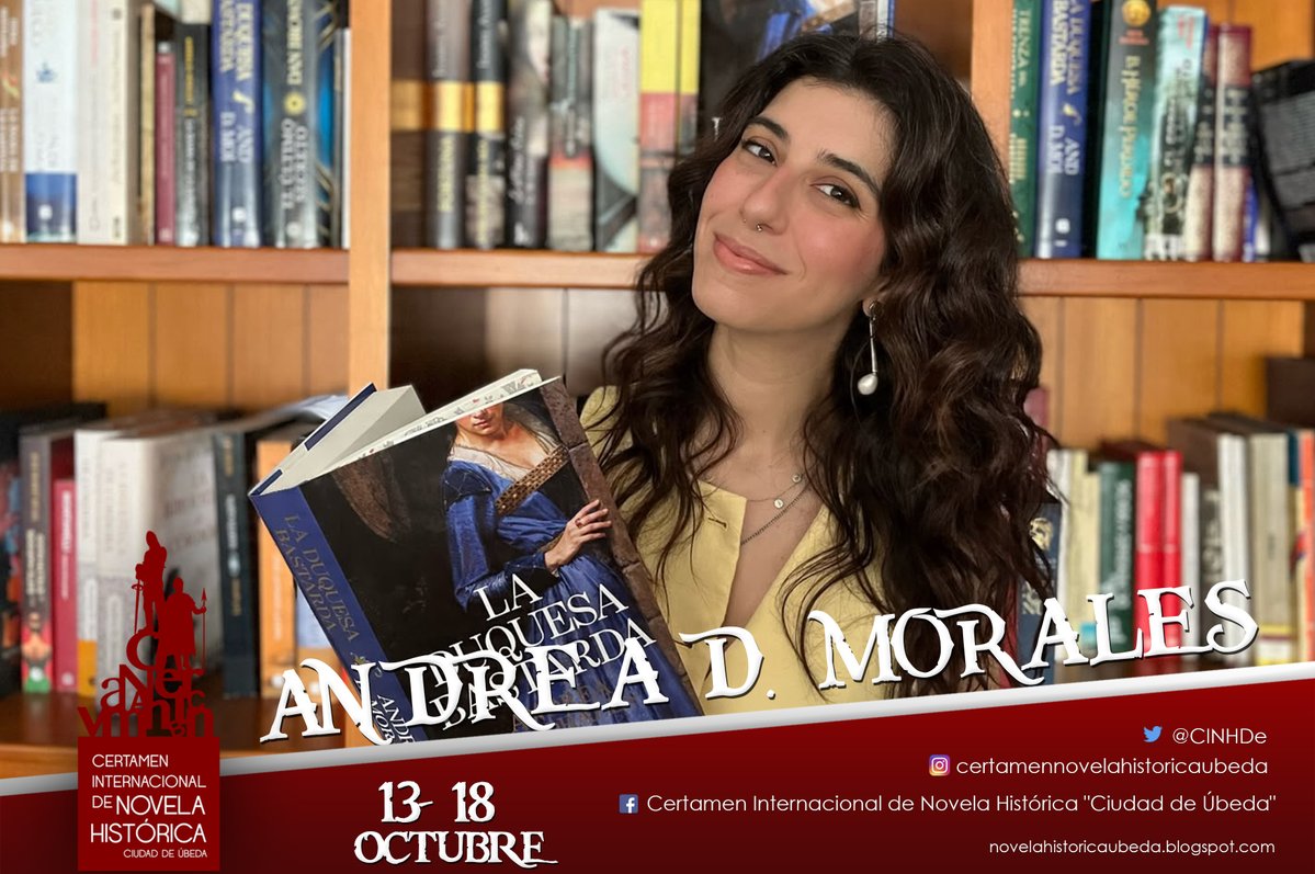 CINHDe's tweet photo. 👉Mark Knowles, Fernando Bonete y Andrea D. Morales presentarán sus últimas novelas durante lel Certamen Internacional de Novela Histórica .

➕información pinchando en el enlace.

#certamennovelahistoricaubeda #novelahistorica #literatura

https://t.co/j0f6cXW4bB https://t.co/J8e4Epm7bJ