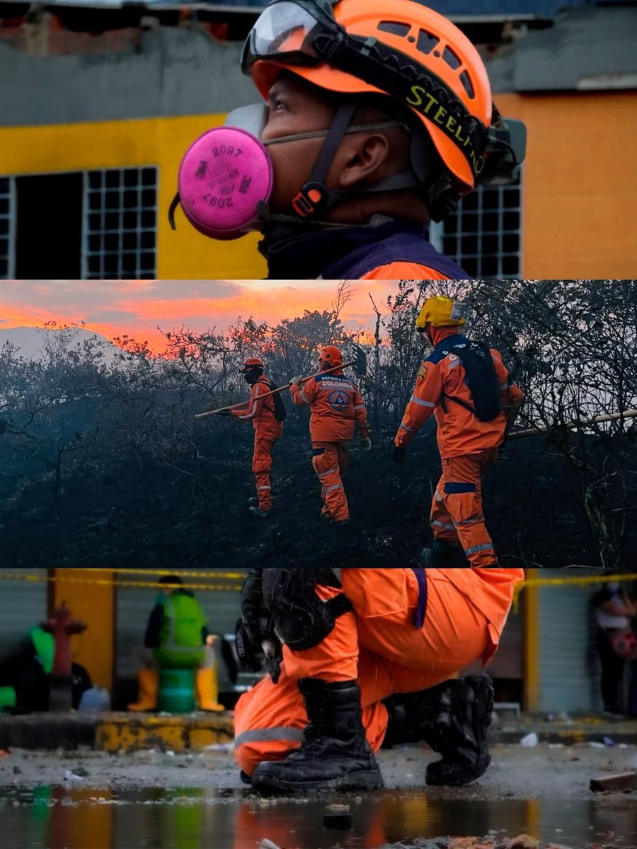 DefensaCivilCo's tweet photo. Dos emergencias simultaneas, en distintas regiones del país. Nuestro voluntarios listos, sosteniendo a Colombia en dos frentes a la vez, Sin detenerse.   
#ListosEnPazOEmergencia🧡 https://t.co/Yya2qwlzQk