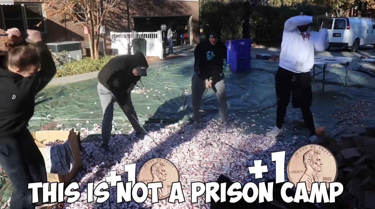 MrBreadYTB's tweet photo. throwback to when MrBeast was hitting pennies with golf sticks https://t.co/FOfW62Bb3u