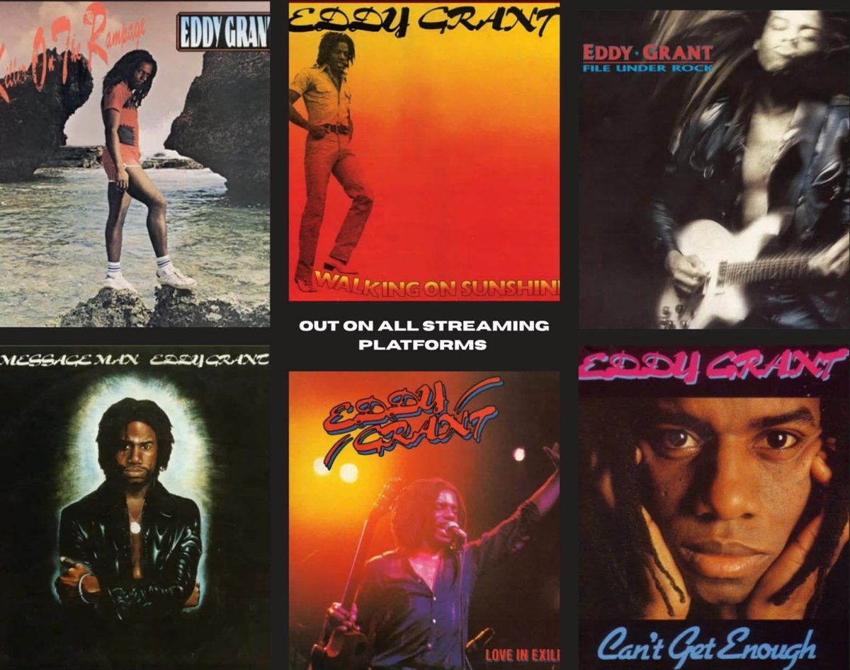 Eddy_Grant's tweet photo. 6 albums from the Eddy Grant Catalog are streaming now!

More albums Coming Soon! https://t.co/93g3swCeK7