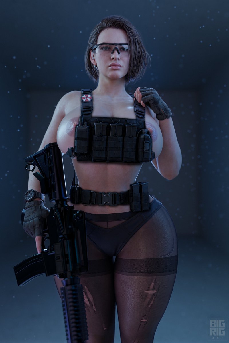Big_Rig_Art's tweet photo. Your new bodyguard. What's your first command for her? 

Jill's model by @Rigid3d https://t.co/DxOHeK93xL