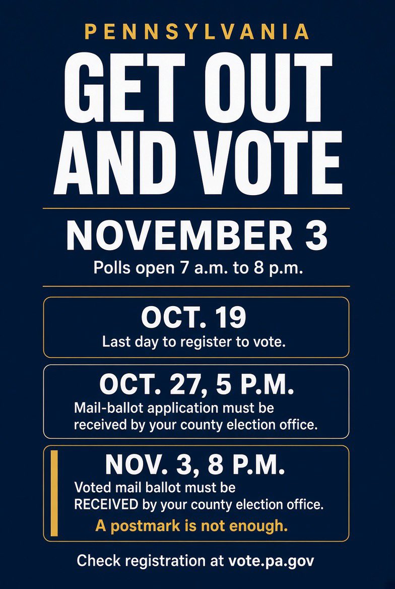 PAKAG2020's tweet photo. November 3rd. Pennsylvania.

They’re counting on us not showing up.

We will turn out because Trump isn’t on the midterm ballot — his presidency is.

We will turn out because we’ve come too far in two years to throw it away. Democrats have already told us that’s the plan.

We will turn out because if we don’t, they get the House, the Senate, or both. Then the last two years of Donald Trump’s term — our term — become gridlock, lawfare, and impeachment.

So we will vote like Trump is on the ballot because he IS.

Because we are.

Because America is. 

In PA-07, that vote has a name:
Ryan Mackenzie.