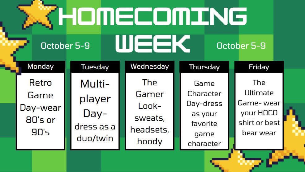 jmbearsokc's tweet photo. Next week is homecoming! Make sure to be ready! https://t.co/uEBmAwAcfq