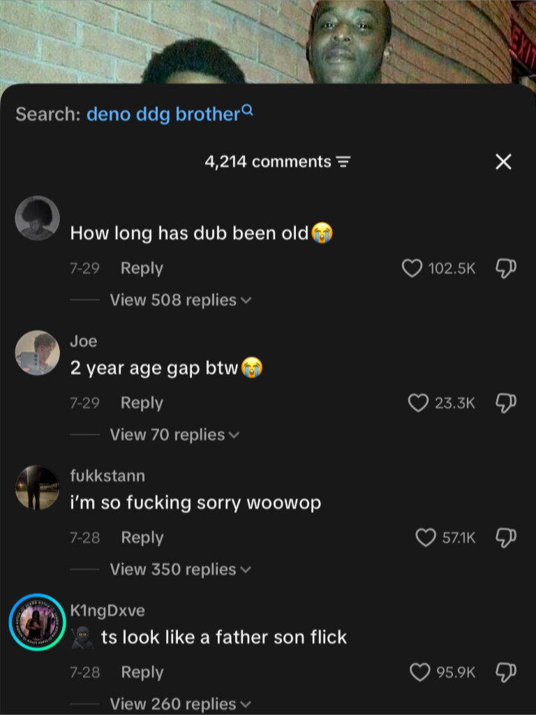 1xeraz's tweet photo. Photo of DDG and Dub is resurfacing on TikTok and fans are questioning whether Dub is really DDG’s brother or his father 😭 https://t.co/Lgko403zhe