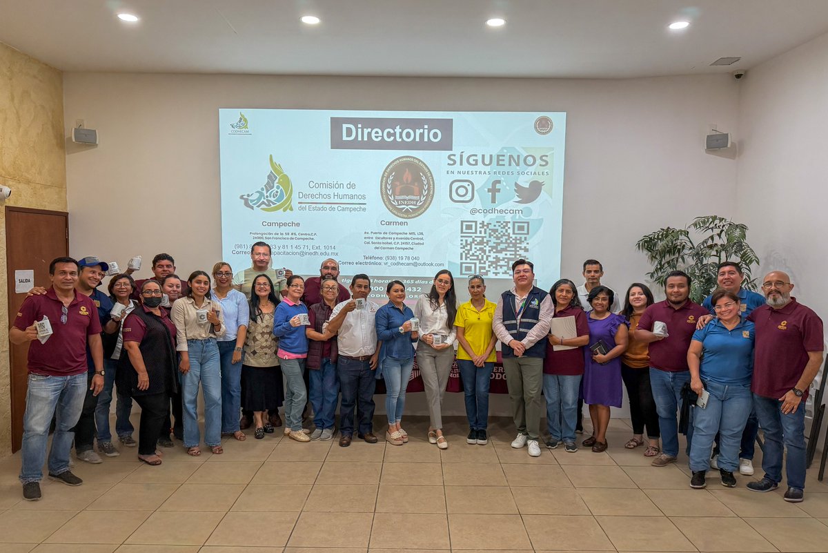 Issstecam's tweet photo. Se realizó la capacitación “Autoidentificación de la violencia a través del violentómetro”, impartida por la @codhecam 
Esta actividad forma parte de las acciones institucionales orientadas a la sensibilización, formación y promoción del respeto a los Derechos Humanos. https://t.co/Q6zCBsYNFV