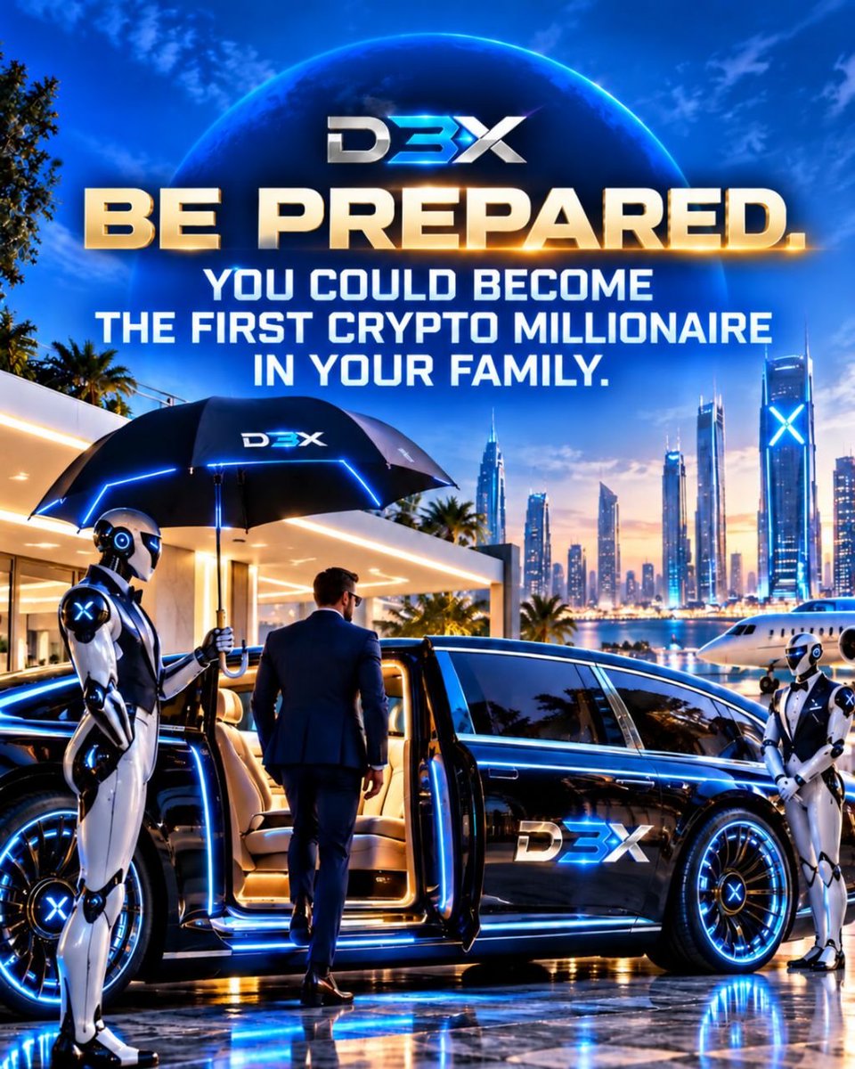 D3Nrx86379's tweet photo. THE FUTURE DOESN’T WAIT. IT ARRIVES.

D3NRX / D3X is moving forward with vision, identity, and purpose — building its own lane in a world where only the bold keep rising.

Luxury. Technology. Evolution.
A new generation of crypto deserves a new kind of presence.

From today’s foundations to tomorrow’s possibilities, D3X continues to evolve, expand, and push toward what comes next.

Built with vision. Driven by community. Focused on the future.

This is not just a moment.
This is the D3X future taking shape. ⚡️💙

One Mission. One Community. One Future.
UP IS THE WAY.

🔗 OFFICIAL LINKS

🌐 Website
https://t.co/LTKZo9snAP

✈️ Telegram
https://t.co/F0OEINnNSg

𝕏
https://t.co/iZE8bqhXz6

🚀 https://t.co/j5jcb7uwDV
https://t.co/FMmQX3Obpr

📌 CA:
B3nU3QZNY1fPL4qUWdEGfzxG25eeqNWxCWaBe528pump