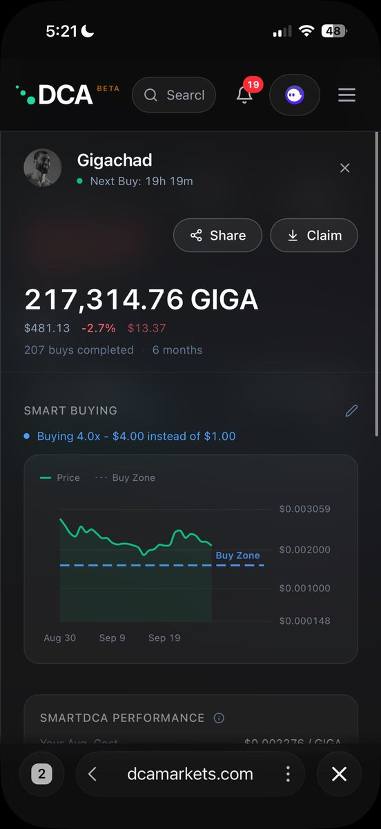 gigasoup's tweet photo. Day 431-434 of DCAing $GIGA until $1000 Billon

#DCAGang https://t.co/89XnkJ7ClW