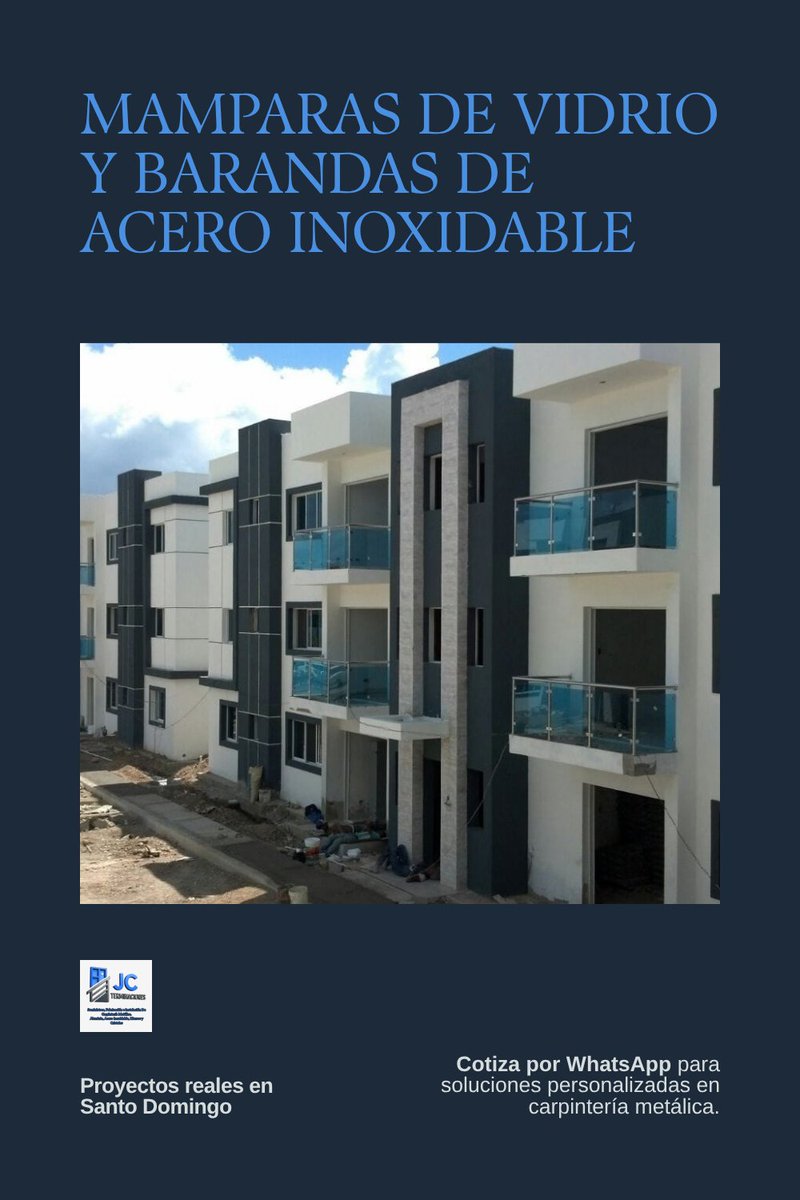 jcterminaciones's tweet photo. Vidrio templado + acero inoxidable = seguridad que no sacrifica diseño.
Así lucen nuestras mamparas y barandas en proyectos reales de Santo Domingo
Mira el antes/después y cotiza por WhatsApp:
https://t.co/TPQA8CTpyf
#JCTerminaciones #AceroInoxidable #VidrioTemplado #RD https://t.co/h9dTclr9NN
