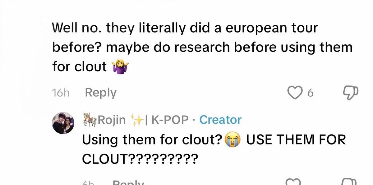 simplyrojin's tweet photo. I was misinformed about the Pentagon’s touring history and apologize for not fact checking before posting but accusing me of using Pentagon for clout is a faaaaaaar stretch imo 

I love ptg but generally speaking i don’t post for fckn clout https://t.co/gHJCNcomkP