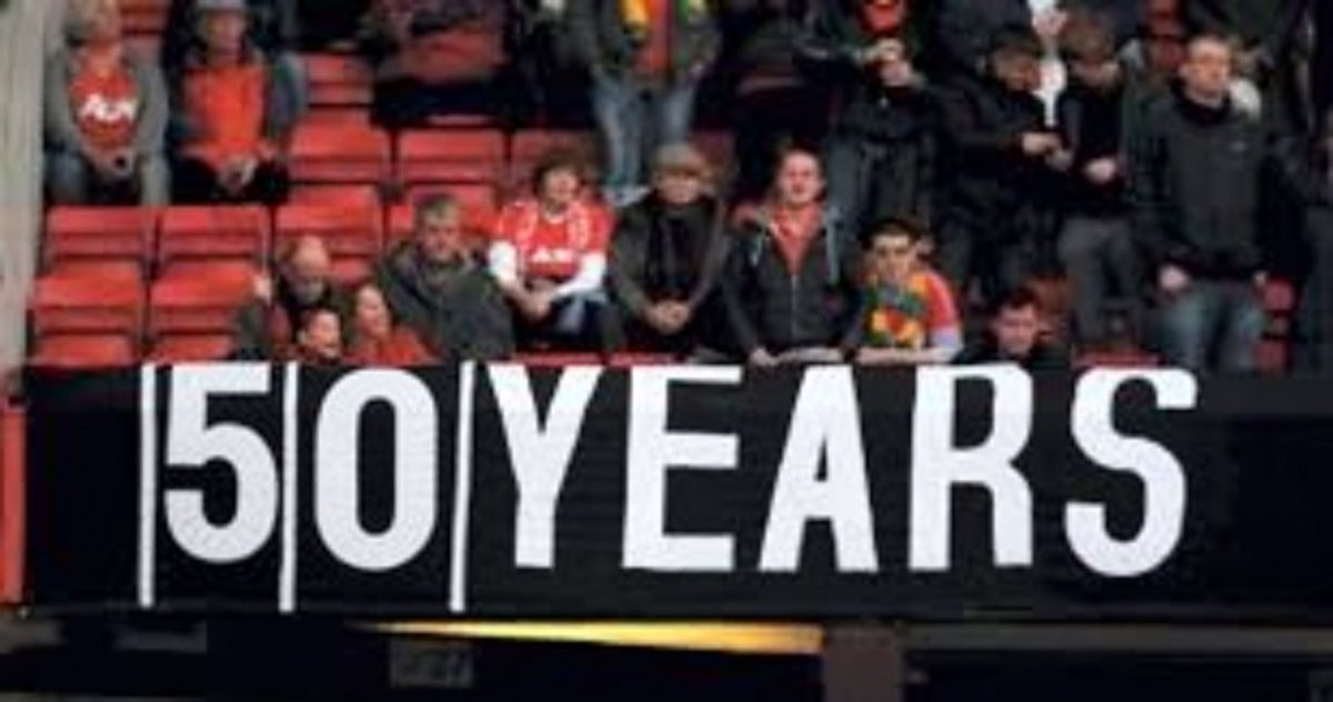 VFTKStand's tweet photo. GET THE BANNER OUT #MUFC #MCFC #50YEARS https://t.co/iC00WWUiB1