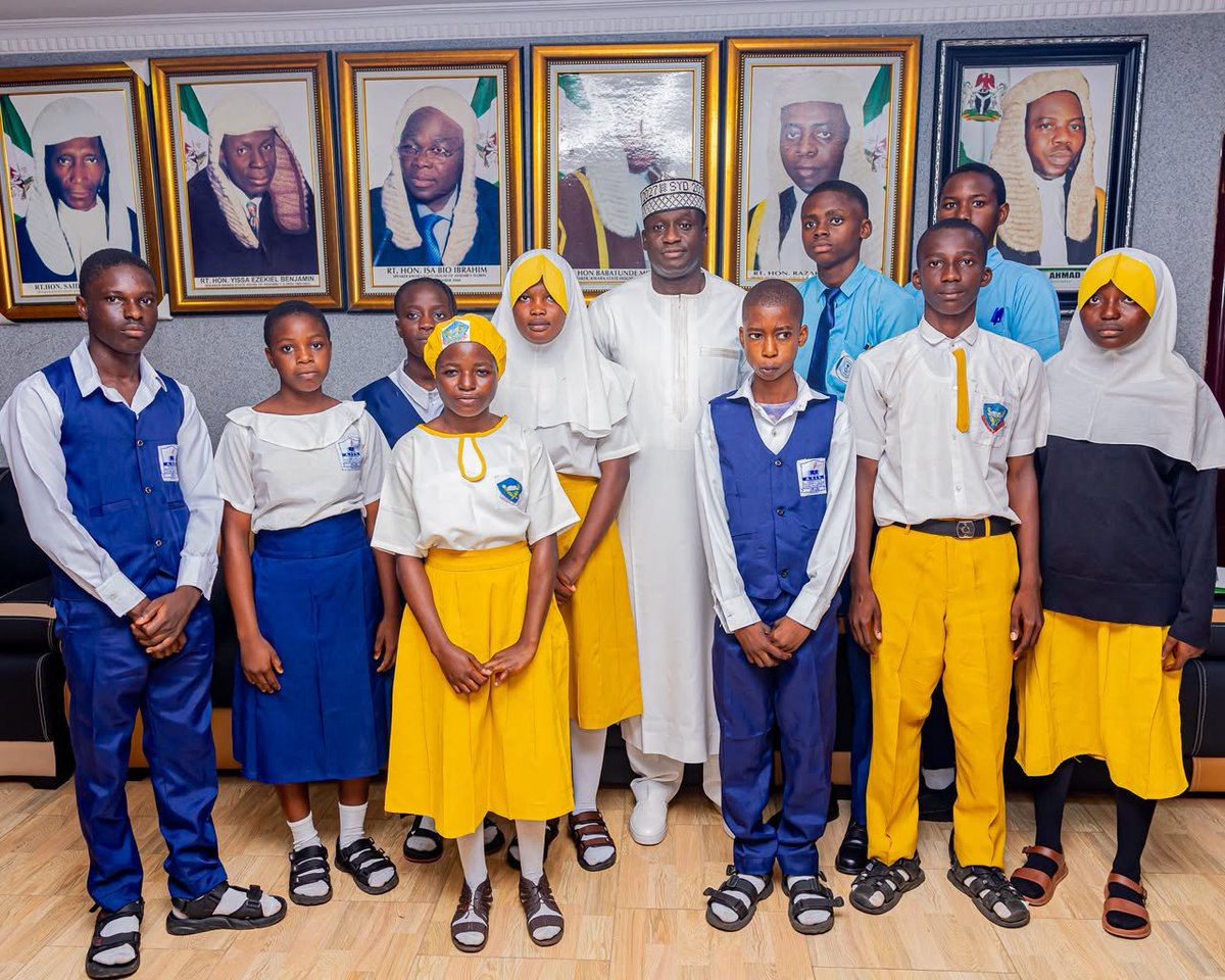 AYNLadeTweets's tweet photo. Shortly before today's plenary, I received the winners of the 11th edition of the National Quiz Competition on the Legislature and Democracy for secondary school students, organized by the National Institute for Legislative and Democratic Studies (NILDS) and held at the Assembly Complex. GDSS Adewole emerged as the overall winner of the competition, God's Heritage Academy, Shao came second, Adventist Secondary School, Shao emerged second runner-up, and Omu-Aran High School and Hill City Schools emerged third and fourth runners-up, respectively.

​I was impressed by their performance in the competition and awarded the sum of 250 thousand naira, 200 thousand naira, 150 thousand naira, and 100 thousand naira, respectively, to the winners and other participants as our way of motivating them to keep striving for excellence.

​It is gratifying to note that our own public school, GDSS Adewole, emerged as the overall winner in a keenly contested competition that included private schools. No doubt, Kwarans are already reaping the fruits of the huge investment of His Excellency Mallam AbdulRahman AbdulRazaq CON in our education sector, which has restored confidence in our public schools.

Rt Hon Engr Yakubu Danladi-Salihu 
Speaker KWHA and APC Governorship candidate 
29. 09. 2026