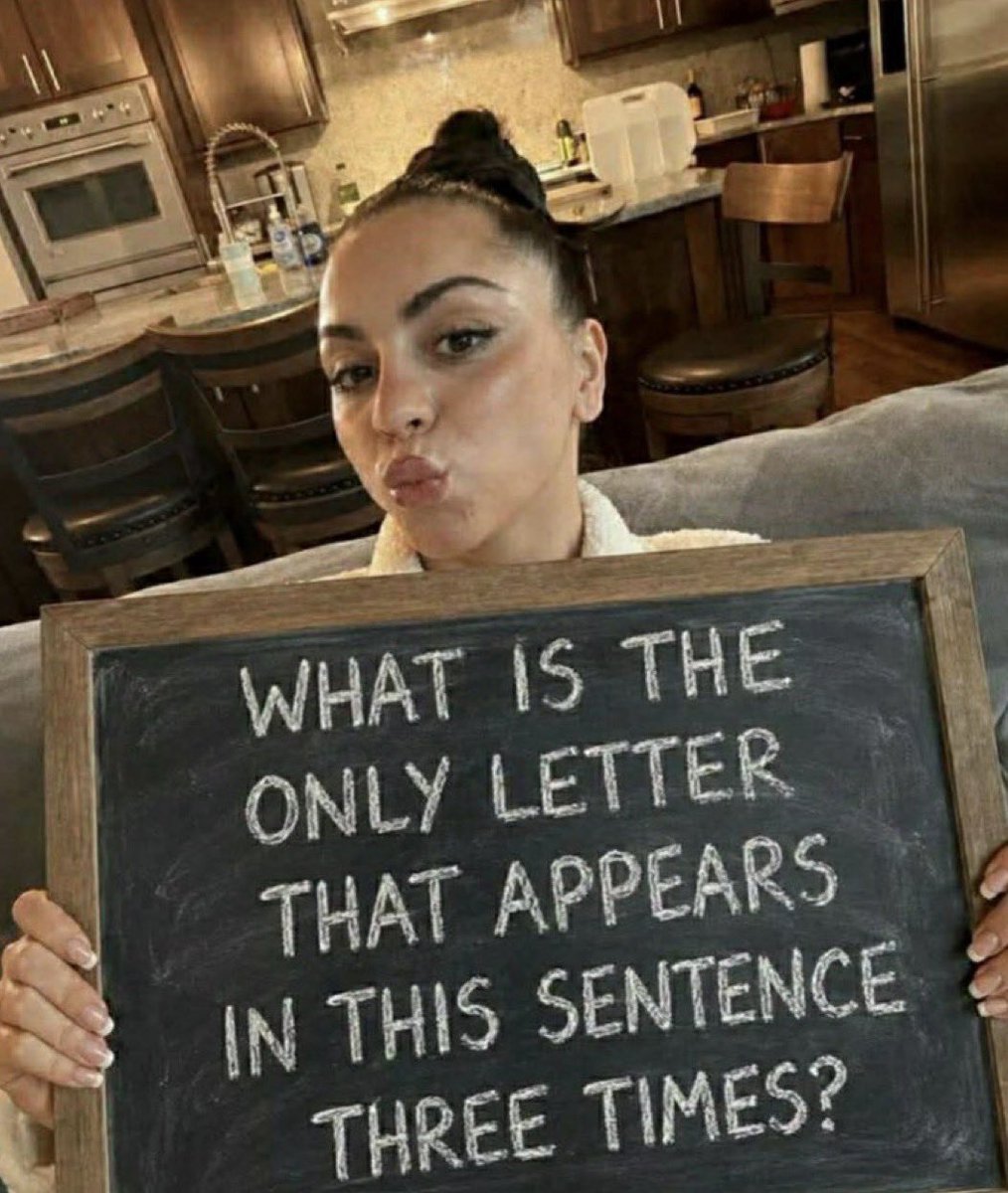 Muskunivrse_new's tweet photo. Think like a genius answer carefully
Let's test your level of observation
What's the only letter? https://t.co/3GbcjaZEYf