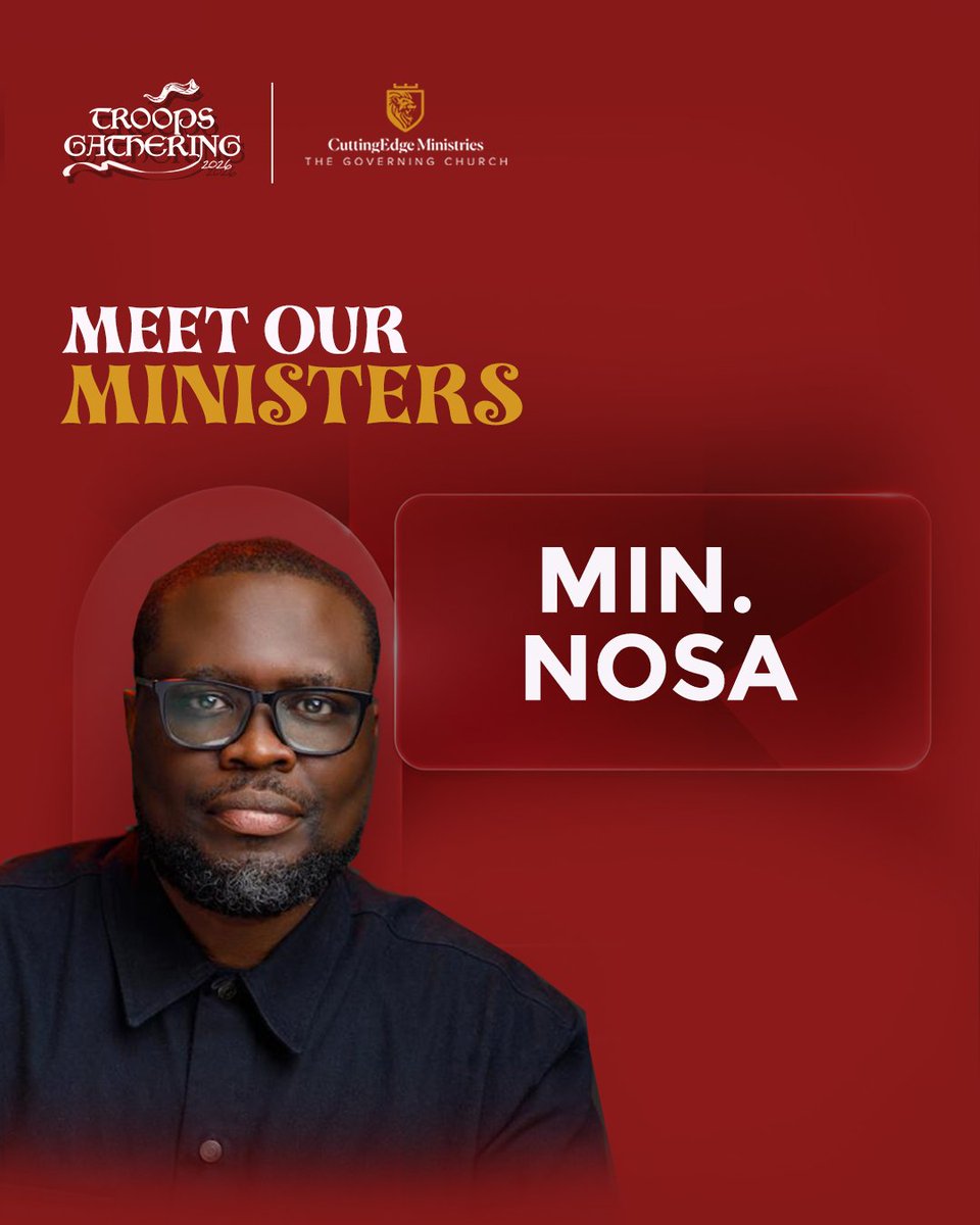 CuttingEdge_NG's tweet photo. Some sounds do more than fill a room. They turn hearts to God, quiet the noise, and draw us closer to Him.

Joining us at Troops Gathering 2026 is Minister @NosaO_

#Kairos #TroopsGathering26 #TheGoverningChurch https://t.co/HxwAzqXmZl