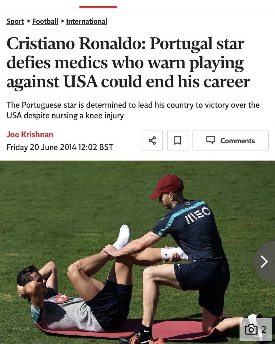 CRonaldoNews's tweet photo. He sacrificed his own body and career for a country that doesn't even deserve him. Ungrateful isn't even the word. https://t.co/rZIpV2YCr1
