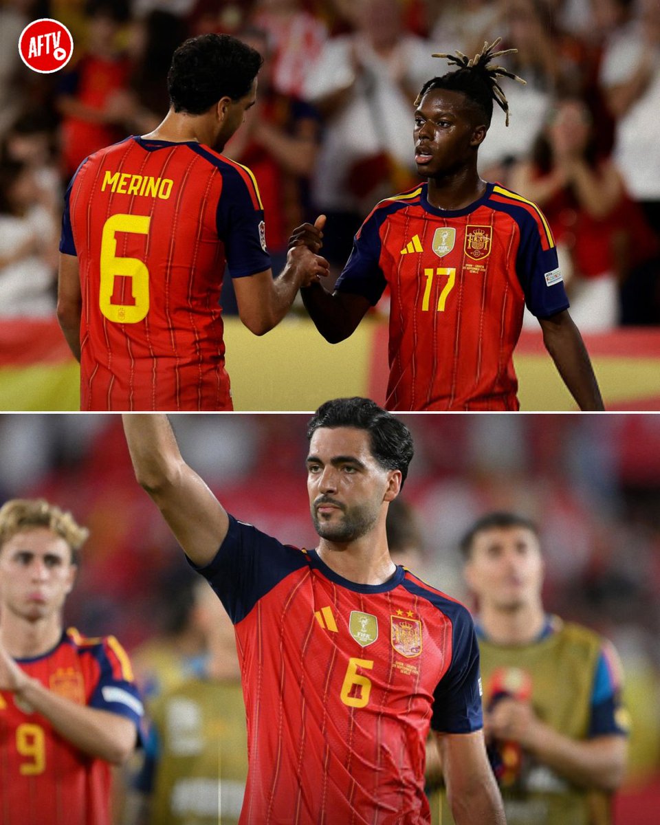 AFTVMedia's tweet photo. 📷 Martin Zubimendi played 72 minutes, recorded a 98% passing accuracy, completed 100% of his dribbles and long balls, made 8 passes into the final third, 4 recoveries, and won 100% of his ground duels in Spain’s thumping 4-1 victory over Croatia earlier.

Mikel Merino also came on from the bench, played 33 minutes, assisted Nico Williams’ goal, created a big chance, and completed 100% of his dribbles.

David Raya remained an unused substitute.