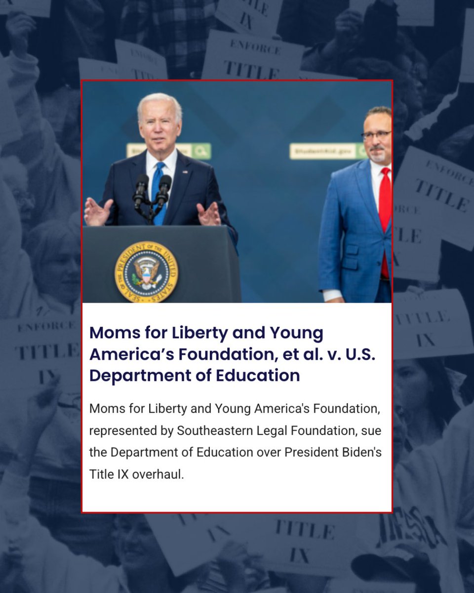 slf_liberty's tweet photo. SLF has fought to protect the values of Title IX in the courtroom because we believe that schools should not be allowed to risk the safety of young women to appease their own woke beliefs. Thank you @POTUS for permanently removing the Biden rewrite! https://t.co/dwjYI5mRol