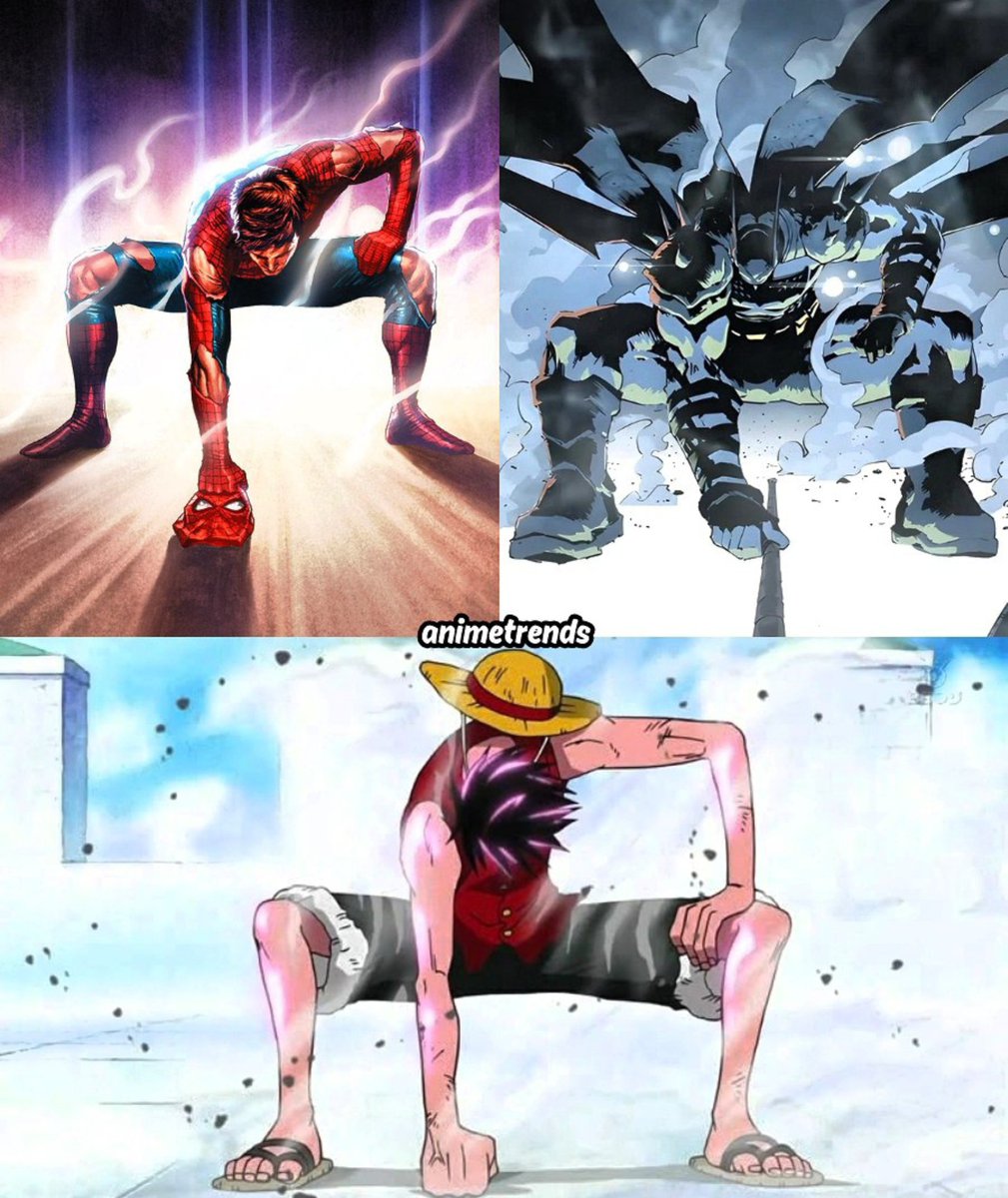 AnimetrendsLA's tweet photo. Ahora Luffy de One Piece es el único protagonista shonen en recibir homenajes de Batman y Spiderman. 🙏 https://t.co/c9xAKrEaDL